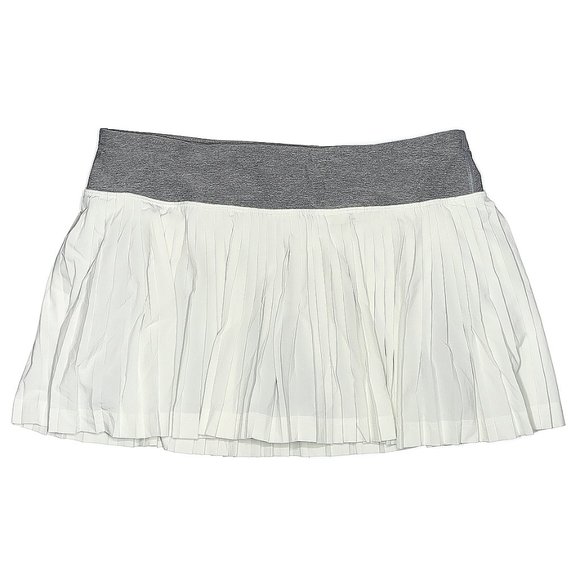 lululemon athletica Dresses & Skirts - Lululemon Pleat to Street skirt tennis Skort White Grey Size 8 golf